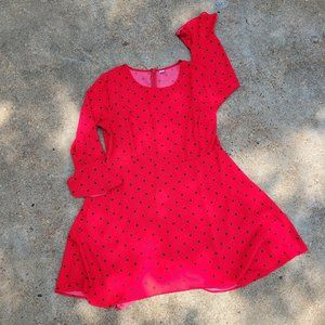 Red and Black Polka Dot Old Navy Dress